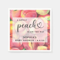 Watercolor Little peach is on the way baby shower