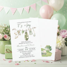 Watercolor Little putter is on the way baby shower
