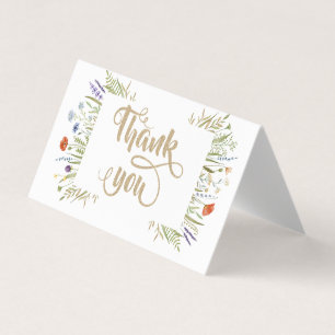 Watercolor Little Wildflower Meadow Frame Business Card