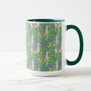 Watercolor Llama & Catus Pattern Mug