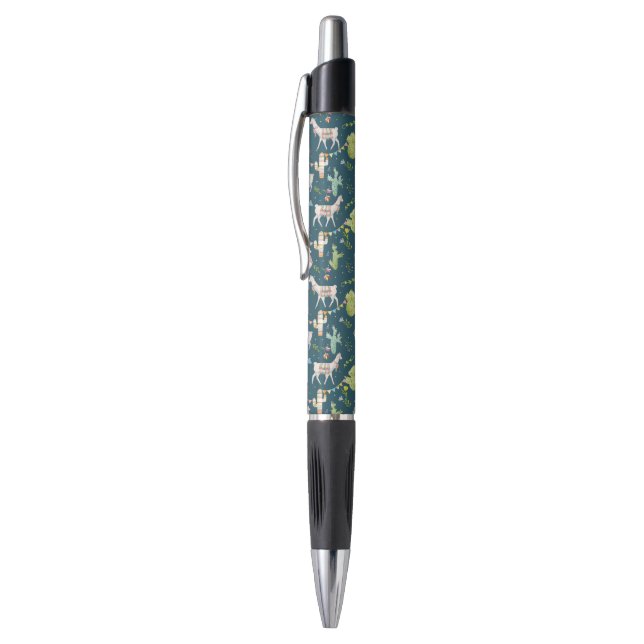 Watercolor Llama Flag Pattern Pen (Top (Vertical))