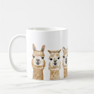 Watercolor llama mug