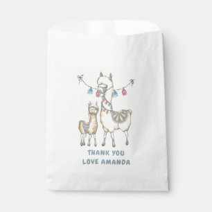 Watercolor Llama themed Baby Shower Favour Bag