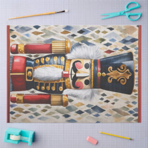 Watercolor llustrated Christmas Nutcracker Tissue Paper