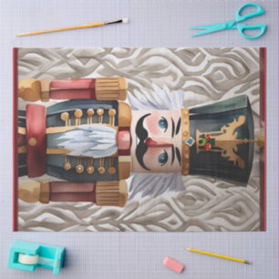 Watercolor llustrated Christmas Nutcracker Tissue Paper