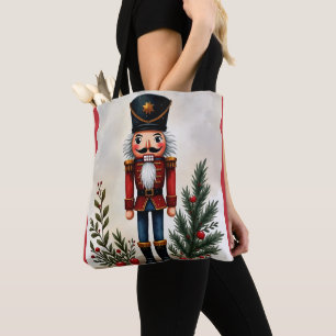 Watercolor llustrated Christmas Nutcracker Tote Bag