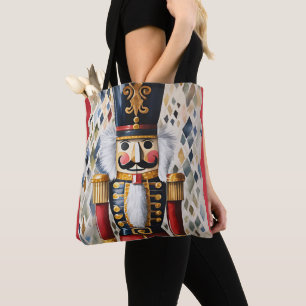 Watercolor llustrated Christmas Nutcracker Tote Bag