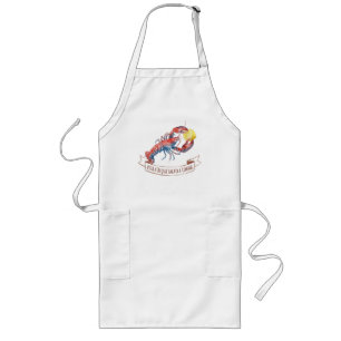 Watercolor Lobster and Lemon Italian Long Apron