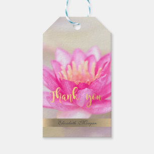 Watercolor Lotus Flower Bokeh Gift Tags