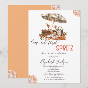 Watercolor Love at First Spritz Picnic Invitation
