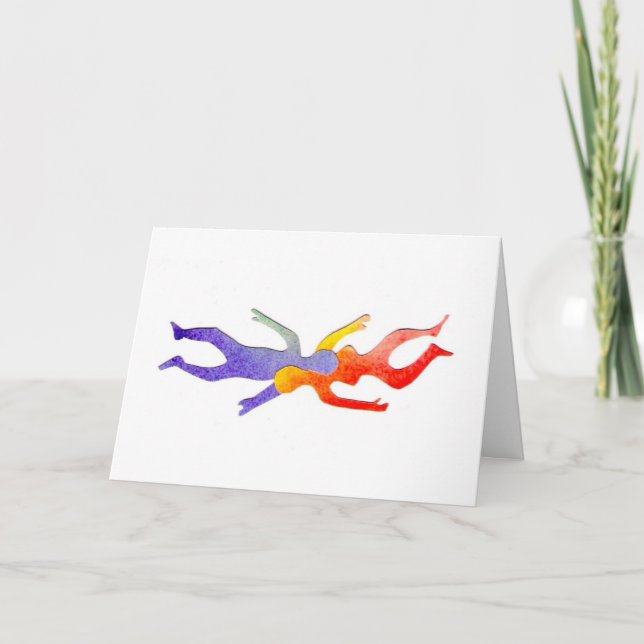 Watercolor Love Holiday Card (Front)