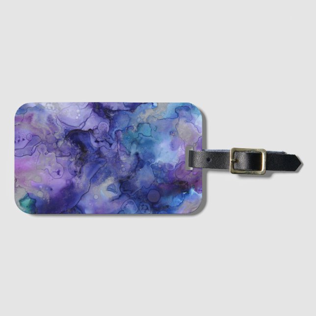 Watercolor Luggage Tag (Front Horizontal)