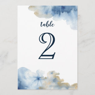 Watercolor Lux Table Number