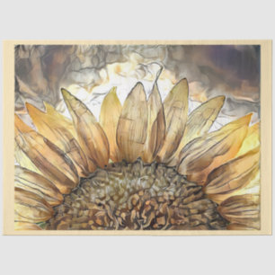 Watercolor Luxury Sunflower Collection Tissue Paper