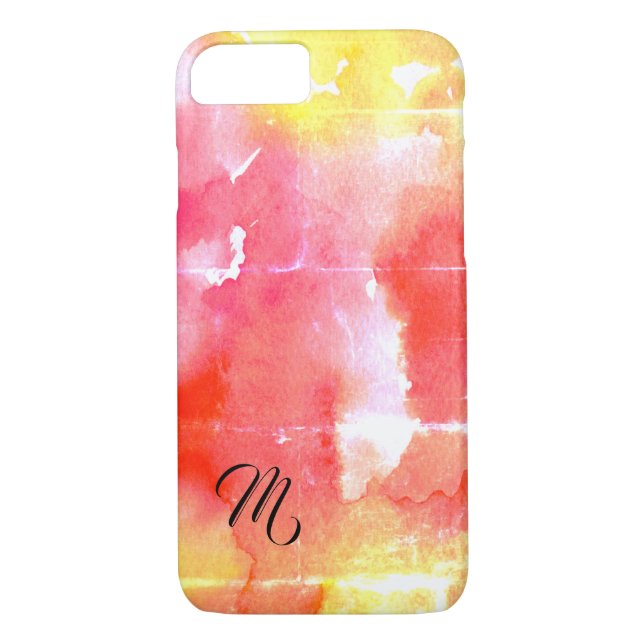 Watercolor Magic Monogram Art  iPhone / iPad case (Back)