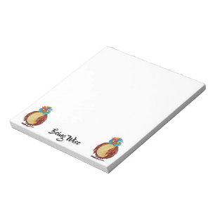 Watercolor Magical Owl With Rainbow Feathers Notepad