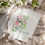 Watercolor Magnolia Flowers Pink Save The Date Postcard<br><div class="desc">Chic Watercolor Magnolia Flowers in Pink Save the Date Postcard</div>