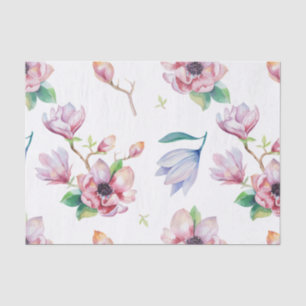 Watercolor Magnolia Tissue Paper