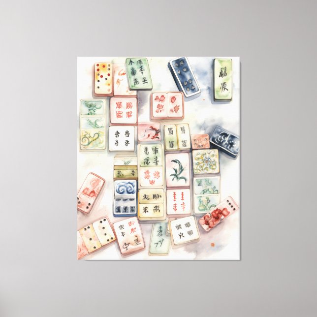 Watercolor Mahjong Art Print (Front)