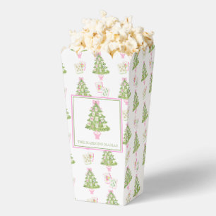 Watercolor Mahjong Christmas Tree Party Favor Box