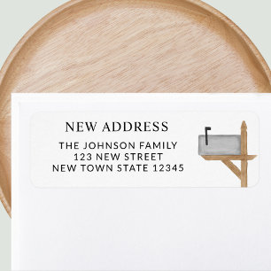 Watercolor Mailbox New Address Return Address