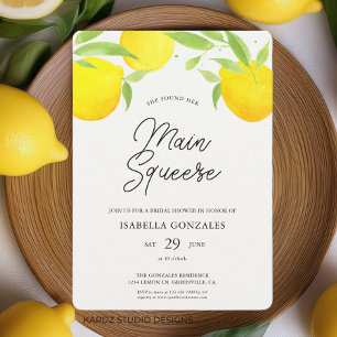 Watercolor Main Squeeze Citrus Bridal Shower Invitation