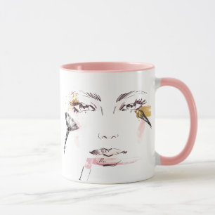 Watercolor Makeup Face Mug
