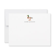 Watercolor Mallard Personalized Flat