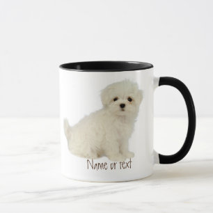 Watercolor Maltese Pet Dog Custom Mug