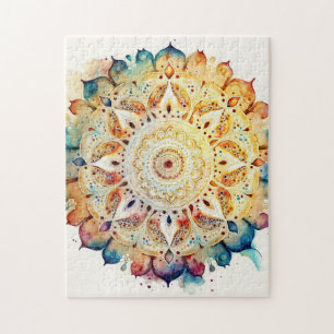 Watercolor Mandala Jigsaw Puzzle