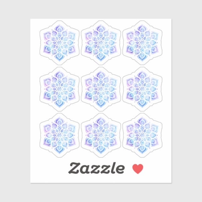 Watercolor Mandala Metaphysical Spiritual Yoga (Sheet)