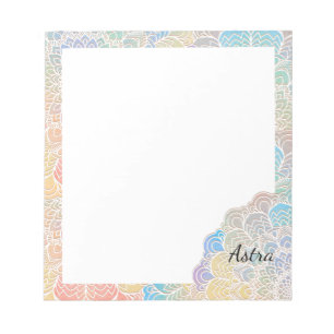 Watercolor mandala notepad