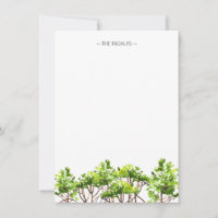 Watercolor Mangroves Personalized Stationery