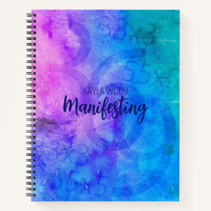 Watercolor Manifesting, Law of Attraction  Notebook