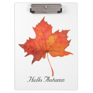 Watercolor Maple Leaf Clipboard