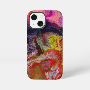 Watercolor-marbling-abstract-paint- iPhone 13 Mini Case