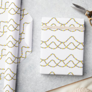 Watercolor Mardi Gras Beads Wrapping Paper