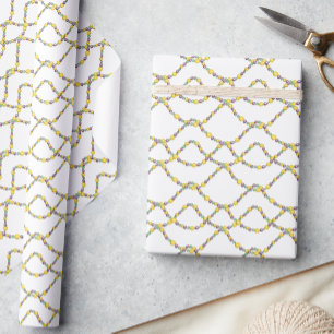 Watercolor Mardi Gras Beads Wrapping Paper