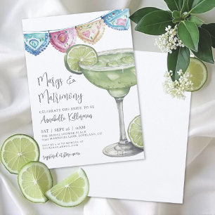 Watercolor Margarita Bridal Shower Invitation