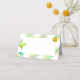 Watercolor Margarita Lime Blank Food Label Or Place Card