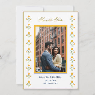 Watercolor marigold  Photo Save the Date