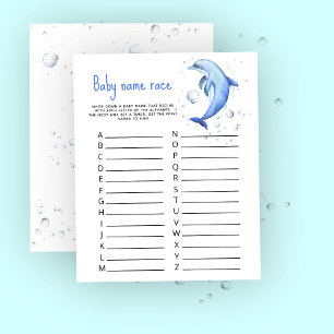 Watercolor marine - Baby name race game