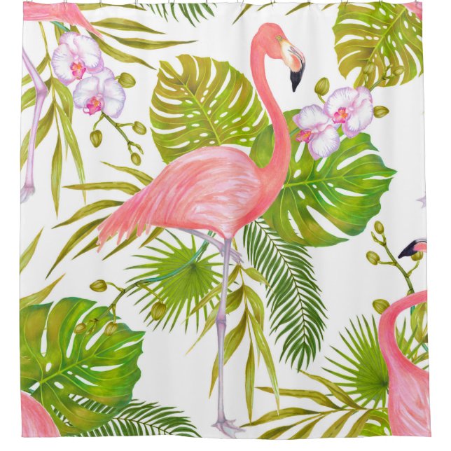 Watercolor marker illustration of pink flamingo bi (Front)