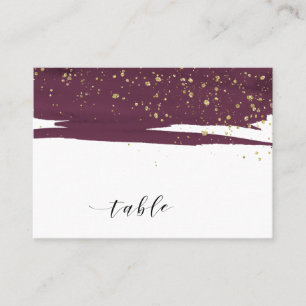 Watercolor Marsala & Gold Escort Placer les cartes