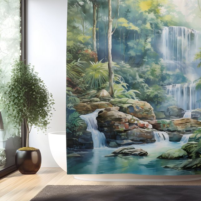 Watercolor Mayan Jungle Waterfall (Creator Uploaded)