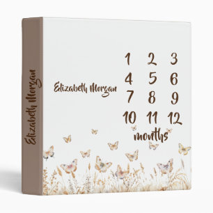 Watercolor Meadow Butterflies Binder