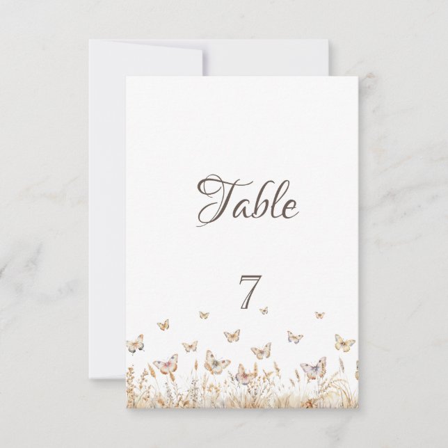Watercolor Meadow Butterflies Invitation (Front)