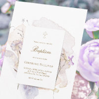 watercolor meadow flowers Baptism