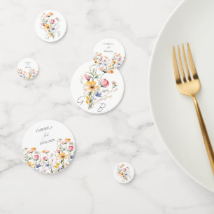 Watercolor Meadow Wildflower Floral Wedding Confetti