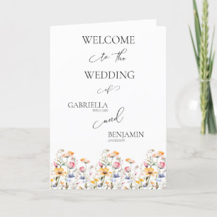 Watercolor Meadow Wildflower Thank You Wedding Program